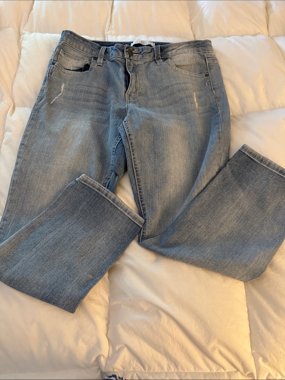 Kenneth Cole Reaction Light Blue Straight Leg Jeans size 12